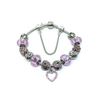 Purple European Charm Bracelet