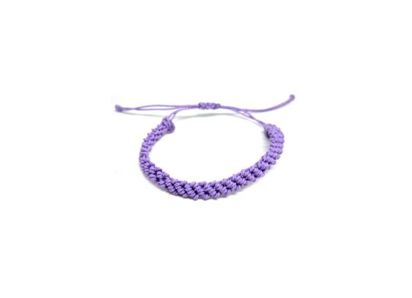 Boho Braided Purple String Bracelet