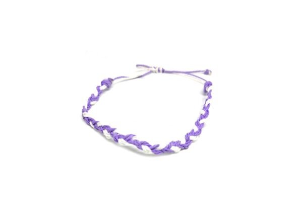 8 Purple String Friendship Bracelet